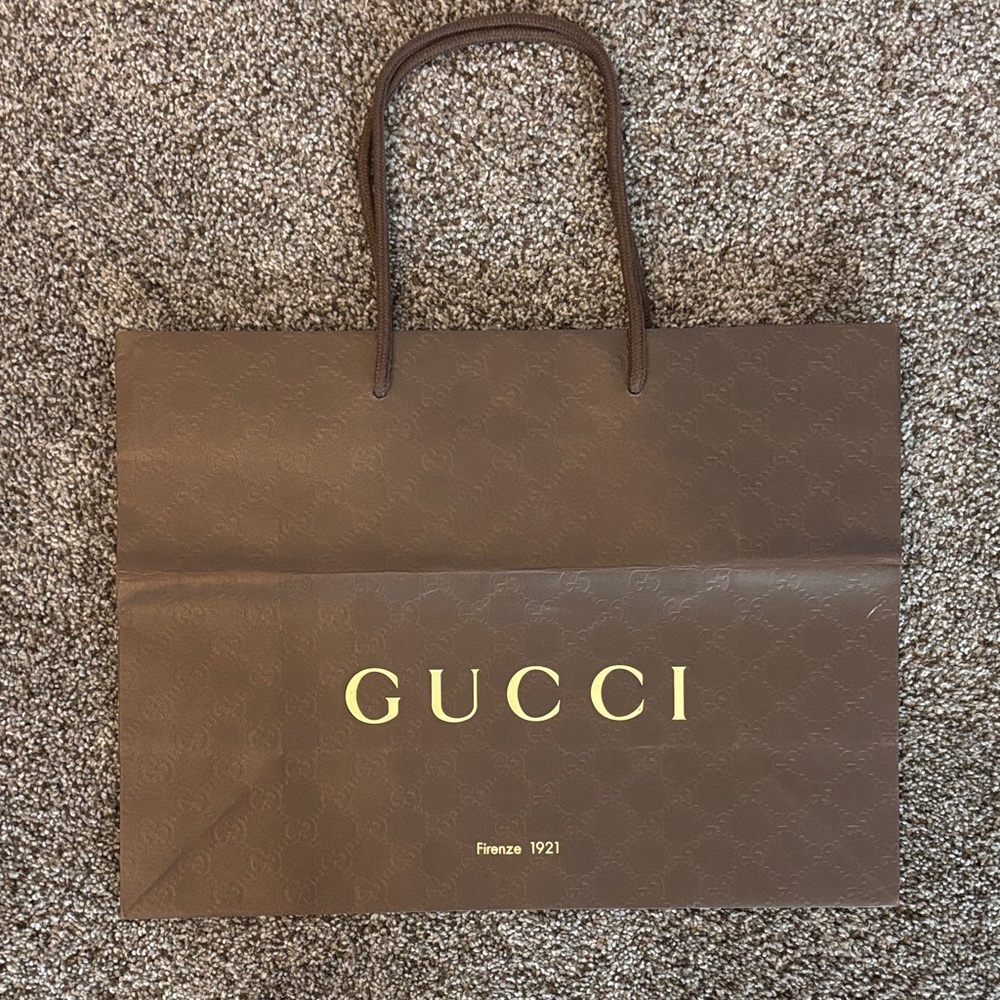 Gucci Dark Brown Logo Tote